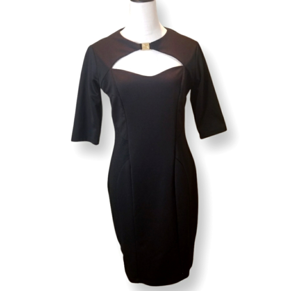 Kim Kardashian Bodycon Black Cocktail Dress